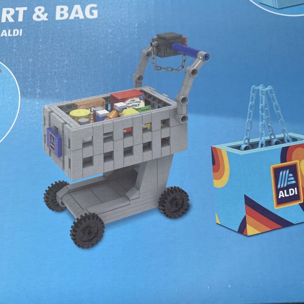 Aldi Play Cart and Bag Building Blocks Toy 360 Pieces NEW Exclusive Hard To Find - Picture 3 of 5